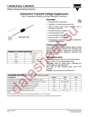 1.5KA15-E3/51 datasheet  